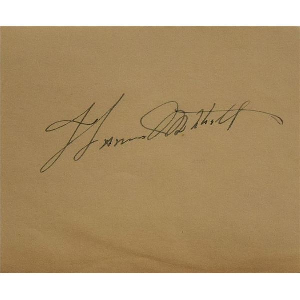 Gone With The Wind Thomas Mitchell signature slip