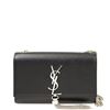 Image 2 : Saint Laurent Kate Small Tassel YSL Wallet on Chain in Grained Leather