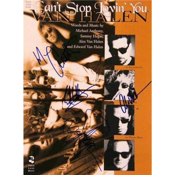 Van Halen signed sheet music
