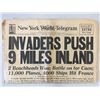 Image 1 : New York World-Telegram Original 1944 Vintage Newspaper