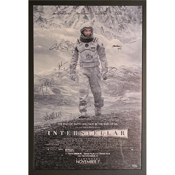 Interstellar cast signed movie poster
