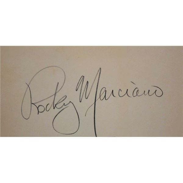 Rocky Marciano signature slip