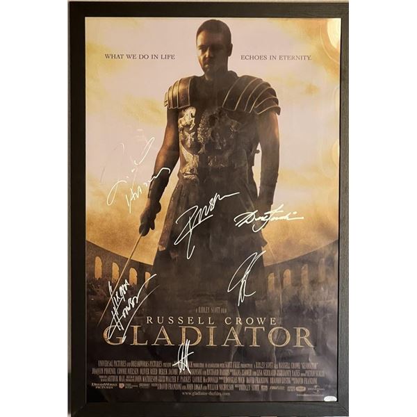 Gladiator cast signed movie poster