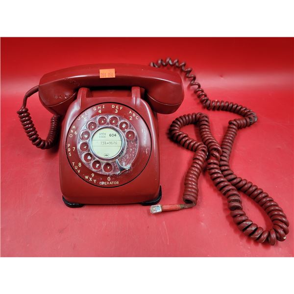 VTG Red Rotary Telephone