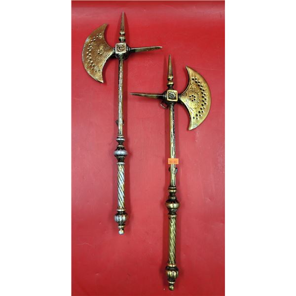 2 Decorative Axe Wall Hangings