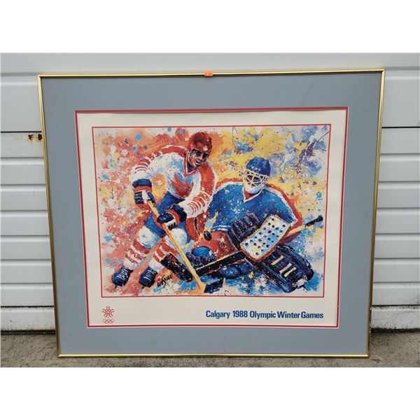 Framed Calgary 1988 Olympic Winter Games Print