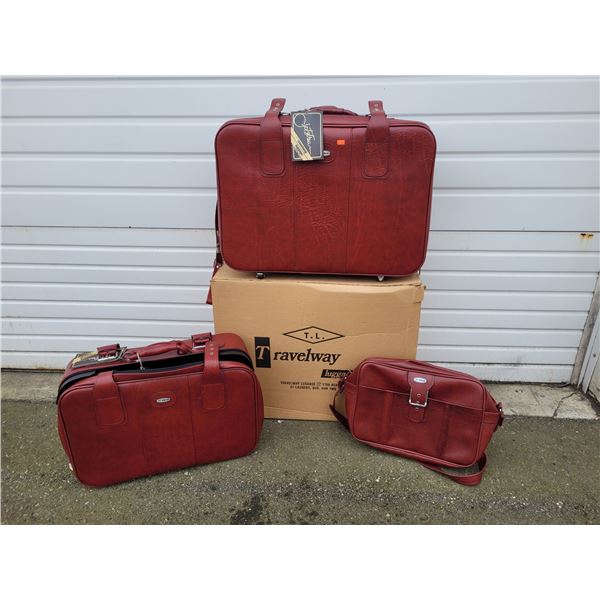3 Pieces of Matching Burgundy Jetstream Luggage