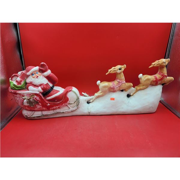 VTG Union Products Inc. Blow Mold Decorative Santa's Sleigh Lighting Outfit Made in USA