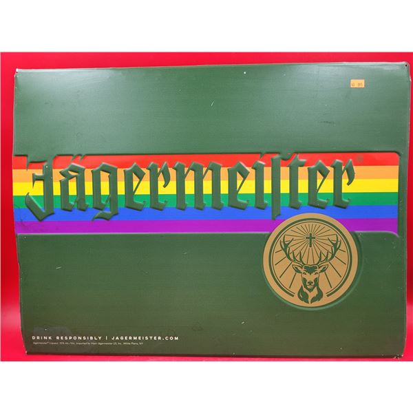 Metal Embossed Jägermeister Advertising Sign