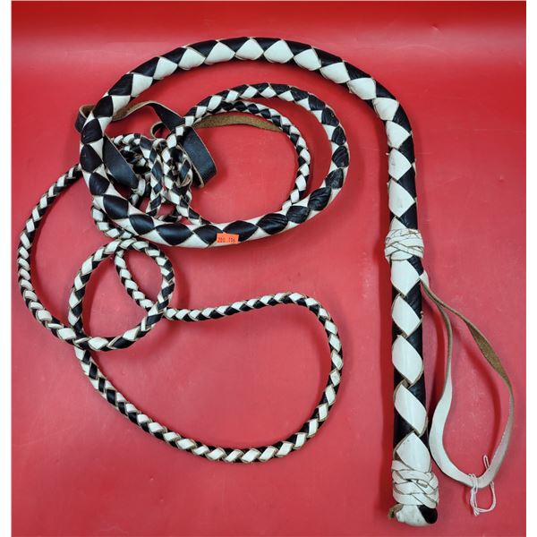 Braided Leather Bullwhip