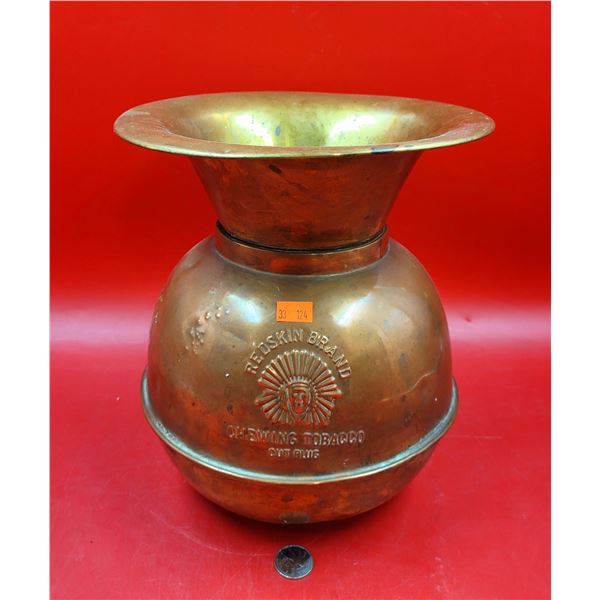 Redskin Brand Brass Spittoon
