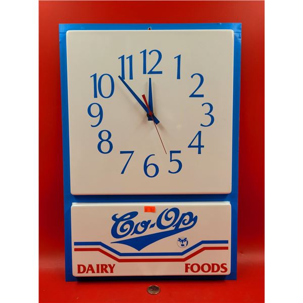 VTG Co-Op Dairy Foods Advertising Clock