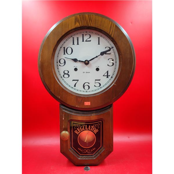 Regulator 31-Day Pendulum Wall Clock