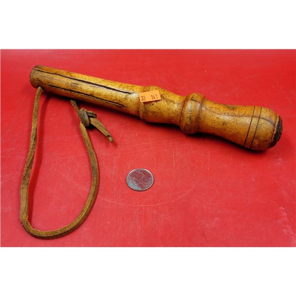 VTG Billy Club/Truncheon w/ Weighted End & Leather Strap