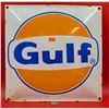 Image 1 : VTG Porcelain Gulf Oil Advertising Sign