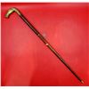 Image 1 : Wooden Walking Stick w/ Brass Accents