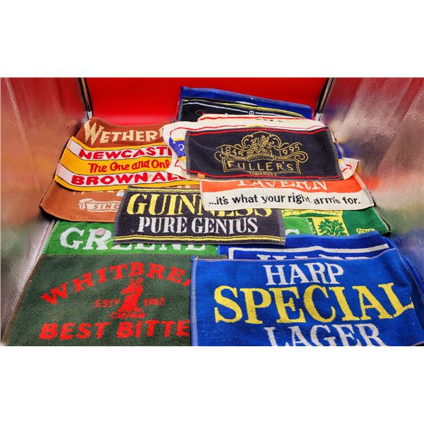 Lot of Assorted Advertising Bar Mop Towels