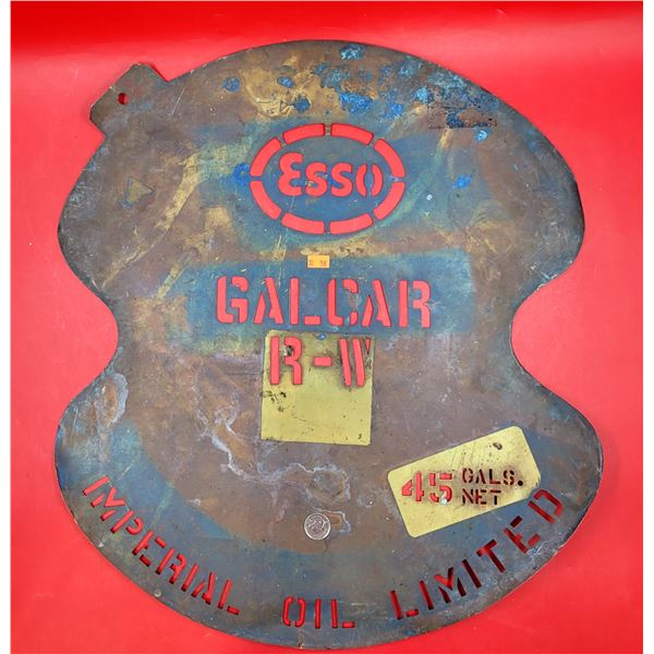 VTG Esso Brass Oil Drum Stencil