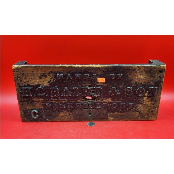 Antique HC Baird & Son Stamp w/ Cast Iron Letters