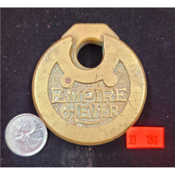 Antique Empire 6-Lever Pancake Padlock