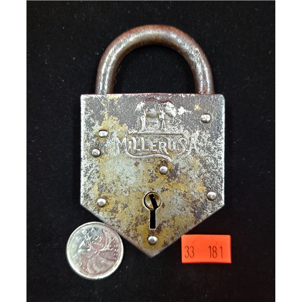 Antique Miller USA Padlock