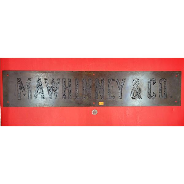 VTG Metal Mawhinney & Co. Sign