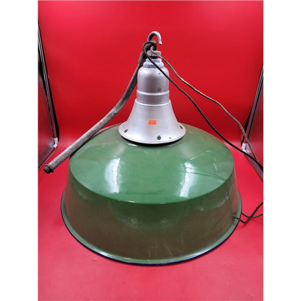Large Canadian Enamel Gas Station Light