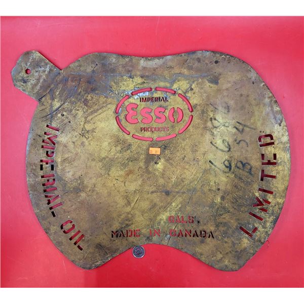 VTG Esso Brass Oil Drum Stencil