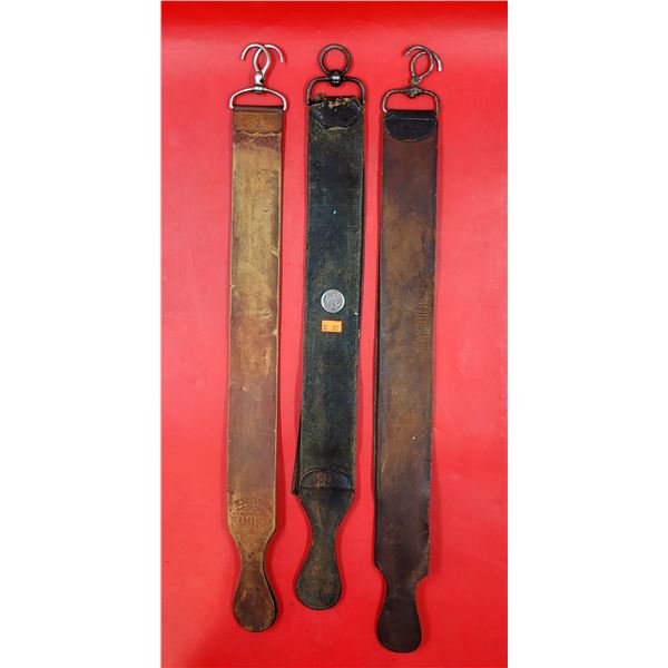 3 VTG Leather Razor Strops