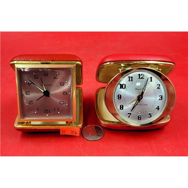2 VTG Westclox Travel Clocks