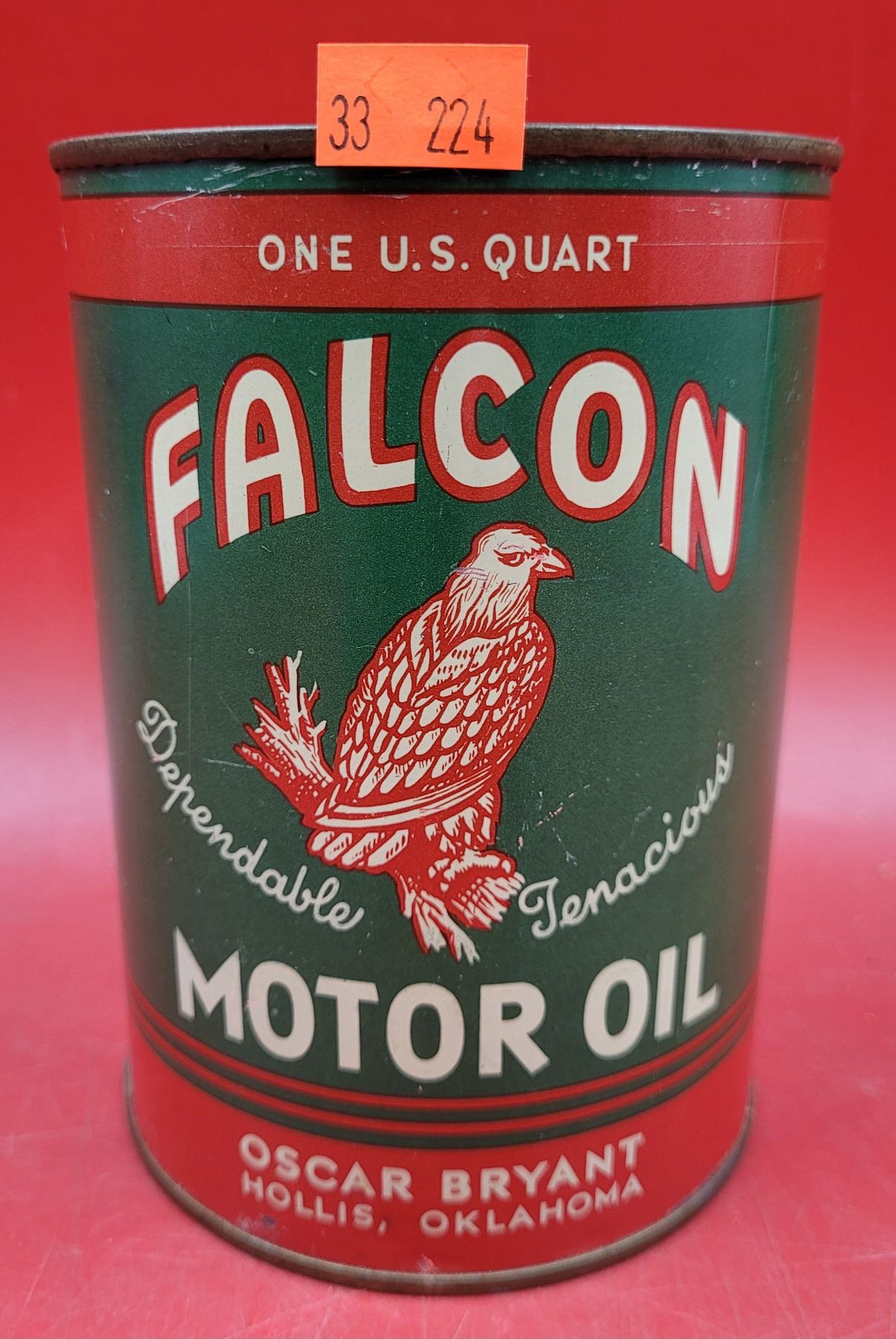 Sealed VTG Falcon Motor Oil Can