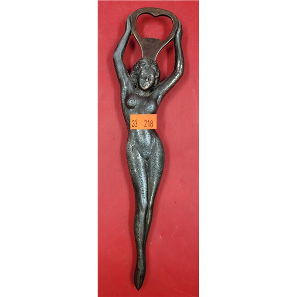 VTG Metal Nude Lady Bottle Opener