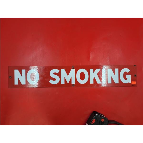 Red Porcelain No Smoking Sign