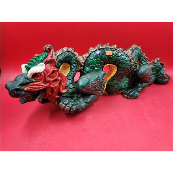 VTG Chalkware Dragon Statue