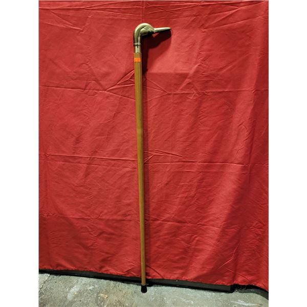Wooden Walking Stick w/ Brass Duck Head Handle
