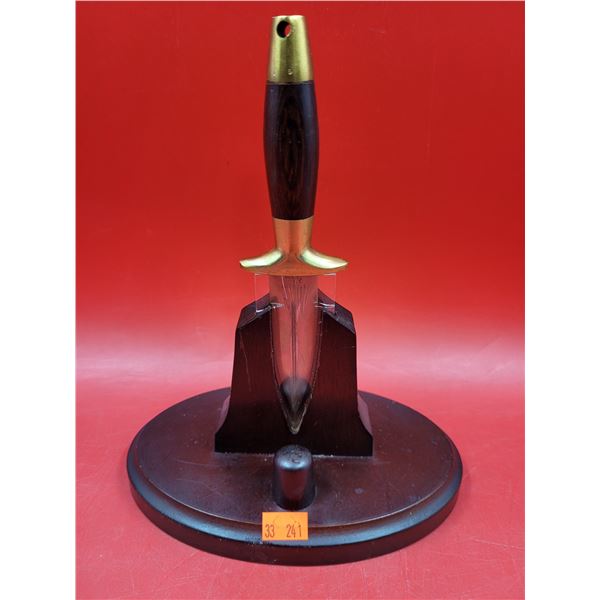 Stainless Steel Dagger w/ Display Stand