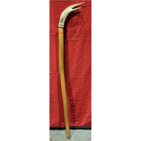 VTG Cane w/ Carved Antler Handle