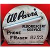Image 1 : VTG Al Parr's Fluorescent Service Advertising Sign
