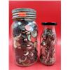 Image 1 : Jar Full Of Buttons & Jar Of Sewing Supplies