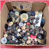 Image 1 : Box of Assorted VTG Buttons w/ Tiffany Buttons & Mini Chain