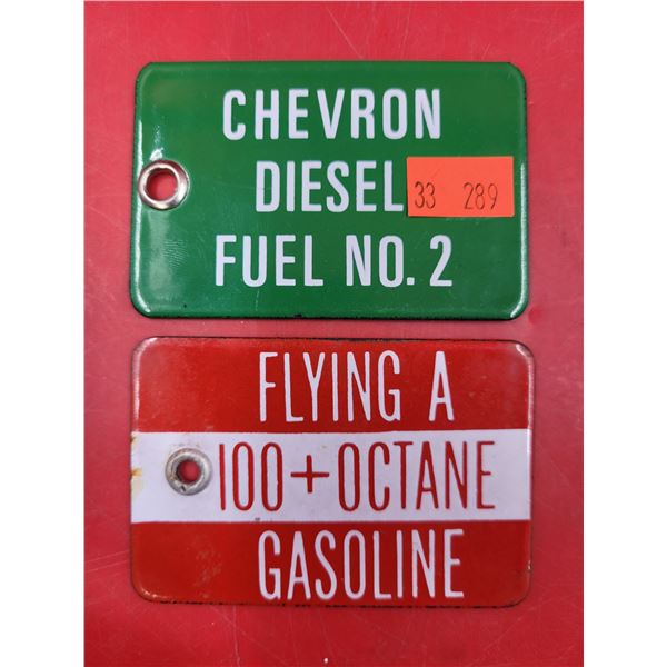 2 Porcelain Gasoline/Diesel Signs