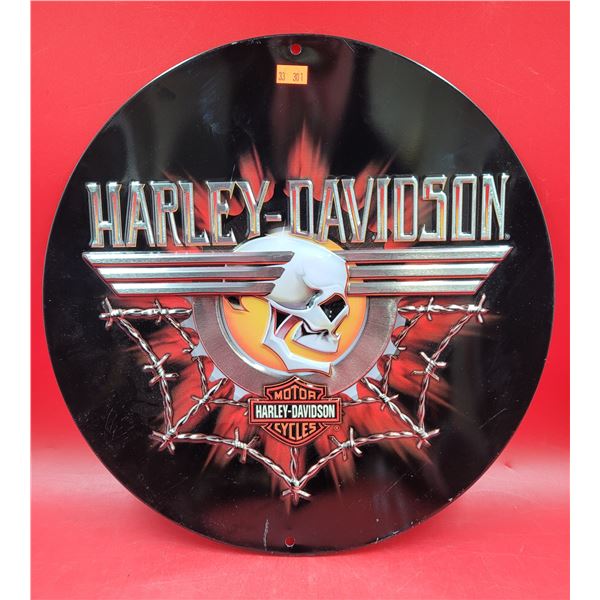 Embossed Metal Harley-Davidson Sign