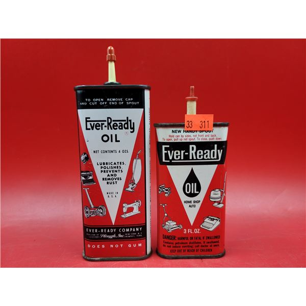 2 VTG Ever-Ready Oil Cans