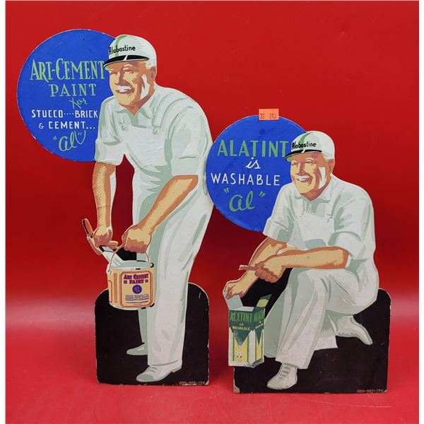 2 VTG Alabastine Advertising Signs