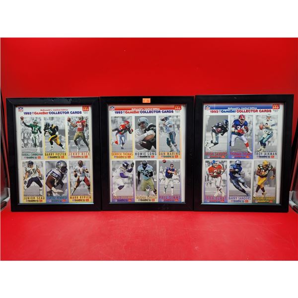 Lot of Framed McDonald's 1993 Game Day Collector Cards