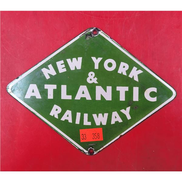Porcelain New York & Atlantic Railway Sign