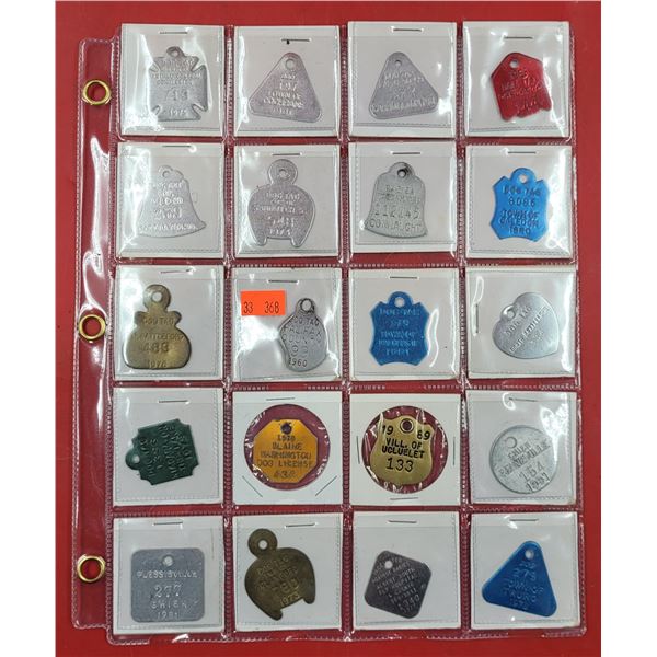 Lot of Assorted VTG Dog Licenses/Tags