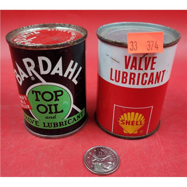 Full Bardahl Valve Lubricant Can & Full Shell Valve Lubricant Can