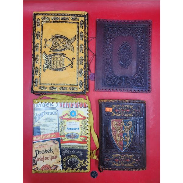 4 VTG Hand-Crafted Book Covers