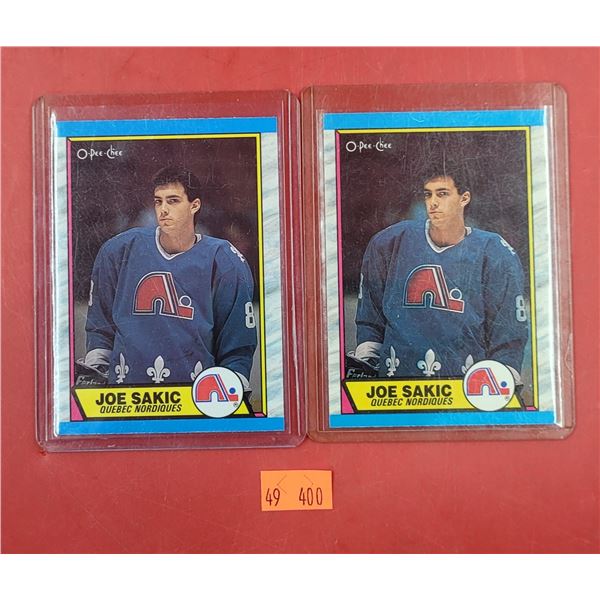 2 O-Pee-Chee Joe Sakic Quebec Nordiques Hockey Cards